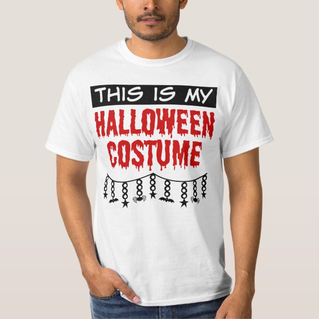 This is My Halloween Costume Spiders Bats T-Shirt (Front)