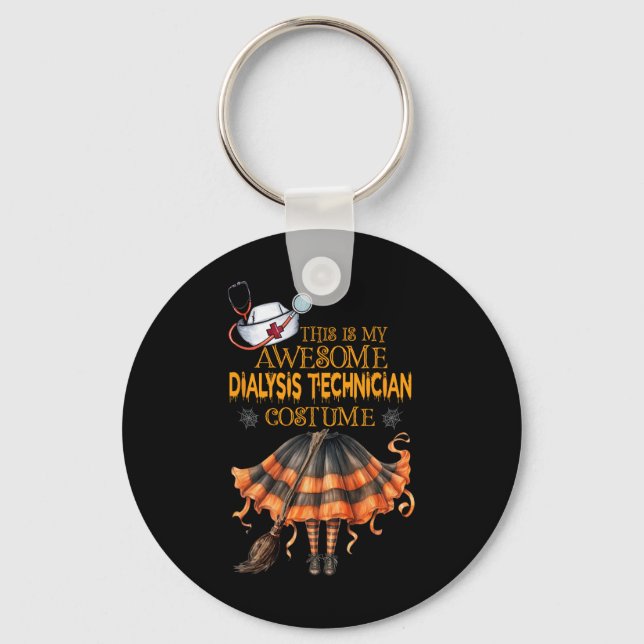 This Is My Halloween Dialysis Technician Costume D Keychain (Front)