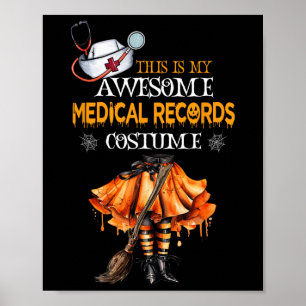 This Is My Halloween Medical Records Costume Medic Poster