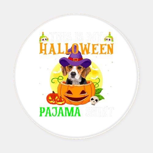 This Is My Halloween Pajama Beagle Dog Costume Coaster Set