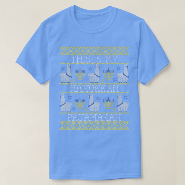 This is My Hanukkah Pajamakah hanukkah funny pajam T-Shirt (Design Front)