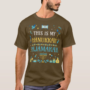 This Is My Hanukkah Pajamakah Menorah Chanukah Paj T-Shirt