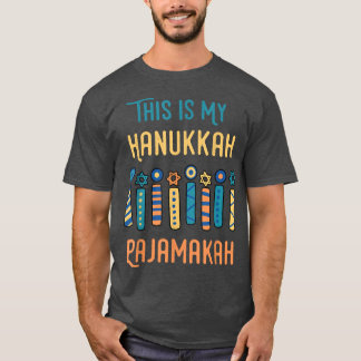 This Is My Hanukkah Pajamakah Menorah Nine Candles T-Shirt