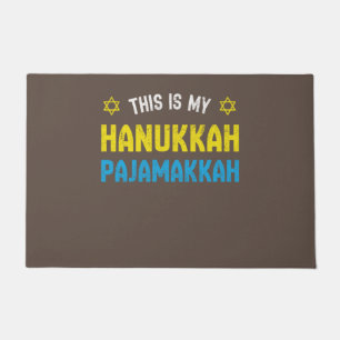 This Is My Hanukkah Pajamakkah, Funny Happy Hanukk Doormat