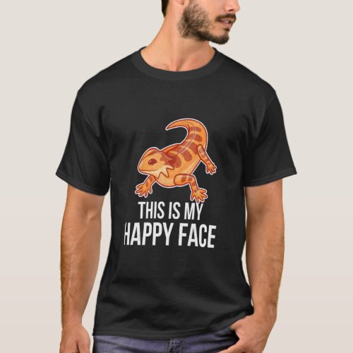This Is My Happy Bearded Dragon Face Funny Lizard  T_Shirt