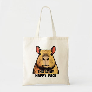 This is My Happy Face - Capybara Tote Bag