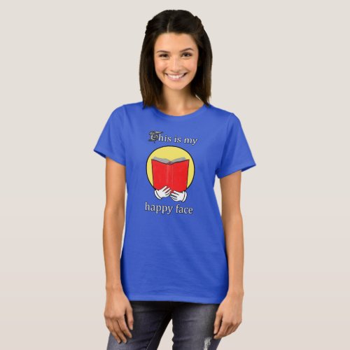 This is my Happy Face _ Emoji reading a Book T_Shirt