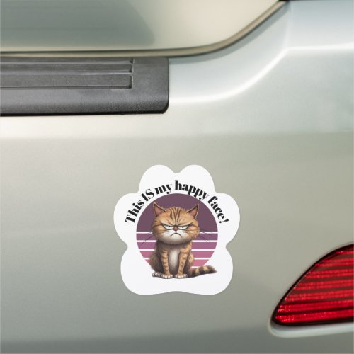 This IS My Happy Face Grumpy Cat Car Magnet
