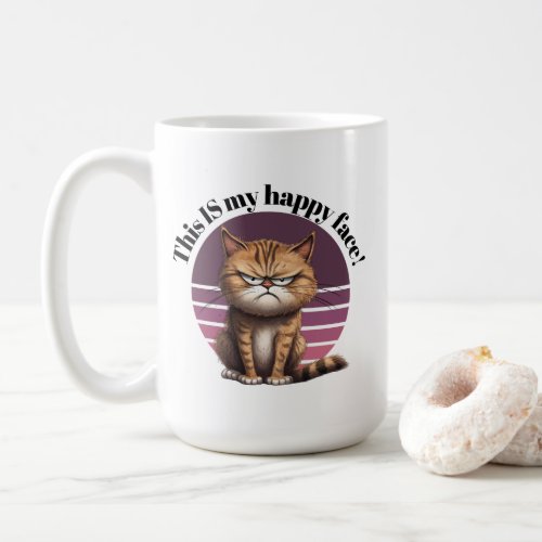 This IS My Happy Face Grumpy Cat Coffee Mug