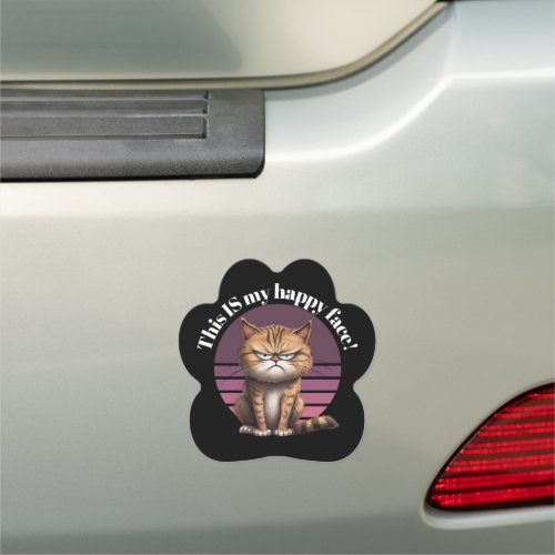 This IS My Happy Face Grumpy Cat Dark Car Magnet
