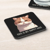 This is my Happy Face Moody Cat Beverage Coaster (Left Side)