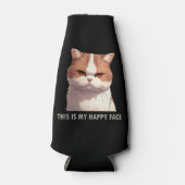 This is my Happy Face Moody Cat Bottle Cooler (Front)