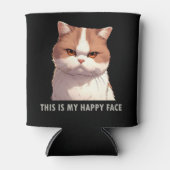 This is my Happy Face Moody Cat Can Cooler (Front)