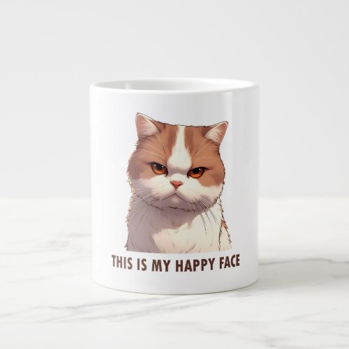This is my Happy Face Moody Cat Giant Coffee Mug