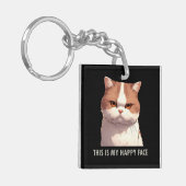 This is my Happy Face Moody Cat Keychain (Front Left)