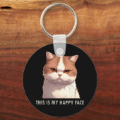 This is my Happy Face Moody Cat Keychain (Back)