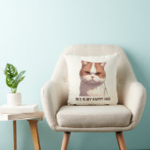 This is my Happy Face Moody Cat Magnet Throw Pillow (Chair)