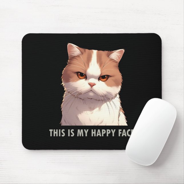 This is my Happy Face Moody Cat Mouse Pad (With Mouse)