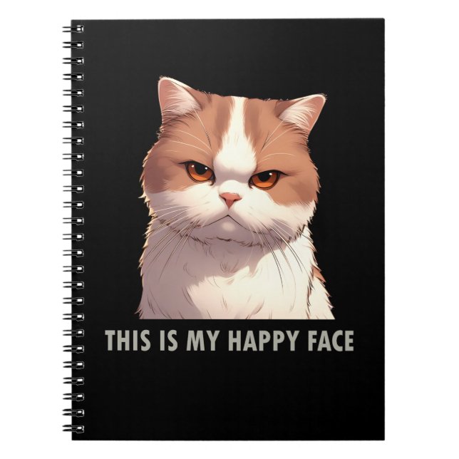 This is my Happy Face Moody Cat Notebook (Front)
