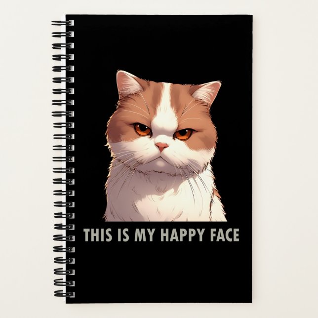 This is my Happy Face Moody Cat Notebook (Front)