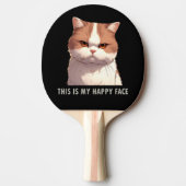 This is my Happy Face Moody Cat Ping Pong Paddle (Front)