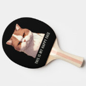 This is my Happy Face Moody Cat Ping Pong Paddle (Side)