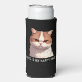 This is my Happy Face Moody Cat Seltzer Can Cooler (Seltzer Front)