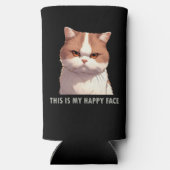 This is my Happy Face Moody Cat Seltzer Can Cooler (Back)