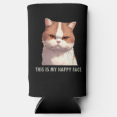 This is my Happy Face Moody Cat Seltzer Can Cooler (Front)