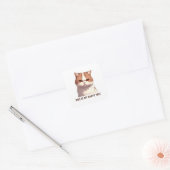 This is my Happy Face Moody Cat Square Sticker (Envelope)