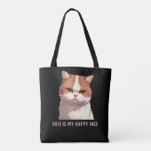 This is my Happy Face Moody Cat Tote Bag (Back)