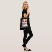 This is my Happy Face Moody Cat Tote Bag (On Model)