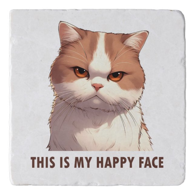 This is my Happy Face Moody Cat Trivet (Front)