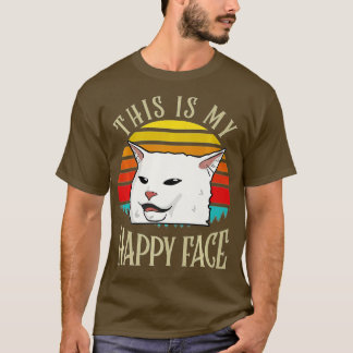 This Is My Happy Face Smudge The Cat Premium T-Shirt