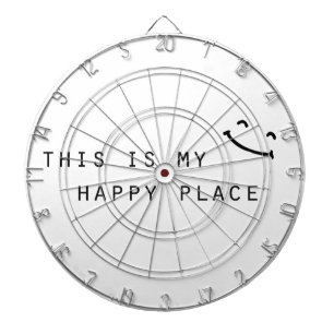 this is my happy place simple modern design dart board