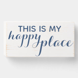 This is my happy place wooden box sign