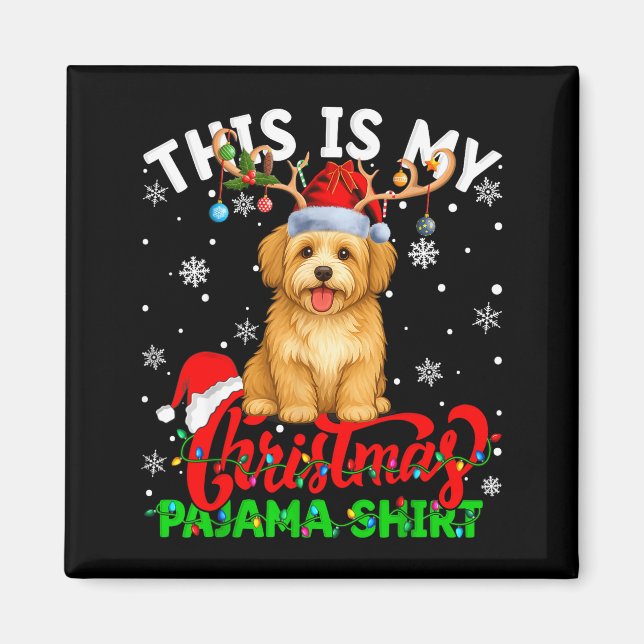 This Is My Havanese Dog Ugly Christmas Pajama Swea Magnet (Front)