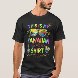 This Is My Hawaiian  Luau Aloha Hawaii Beach Pinea T-Shirt