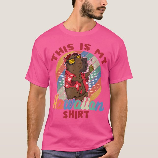 This Is My Hawaiian Luau Animal Traveller Capybara T-Shirt (Front)