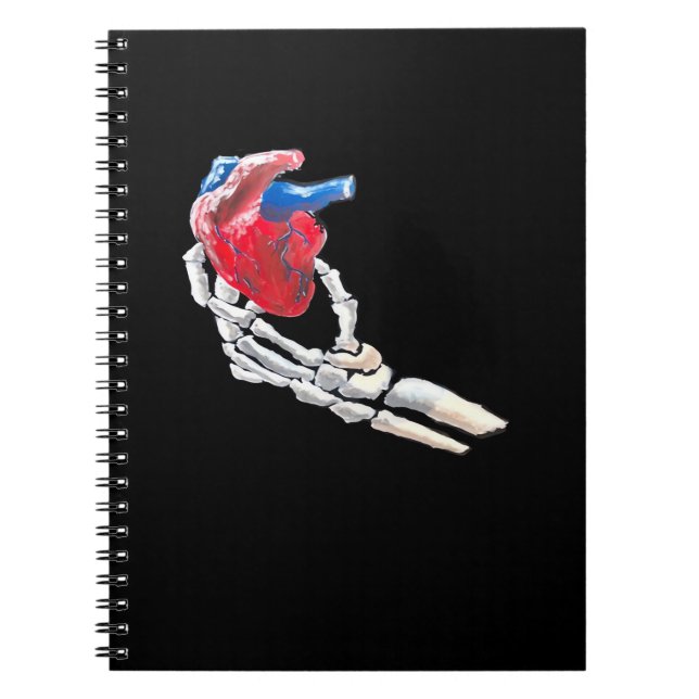 This Is My Heart Skeleton Heart Hands Creative Notebook (Front)