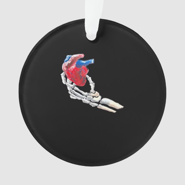 This Is My Heart Skeleton Heart Hands Creative Ornament (Front)