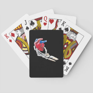 This Is My Heart Skeleton Heart Hands Creative Poker Cards