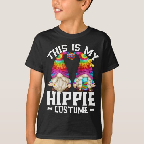 This Is My Hippie Costume Funny Halloween 70s Gnom T_Shirt