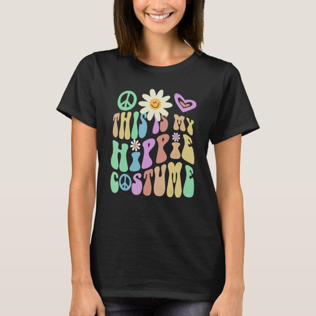 THIS IS MY HIPPIE COSTUME Groovy Hipster T-Shirt (Front)