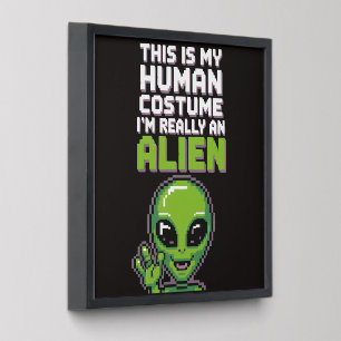 This Is My Human Costume Alien – Photo Tile