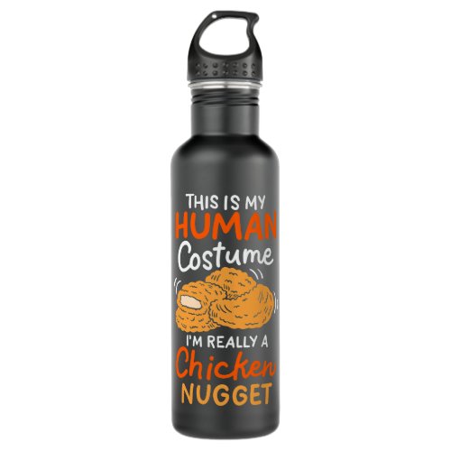 This Is My Human Costume Chicken Nugget Halloween Stainless Steel Water Bottle