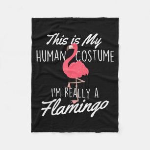 This Is My Human Costume - Flamingo Lover Zoo Anim Fleece Blanket