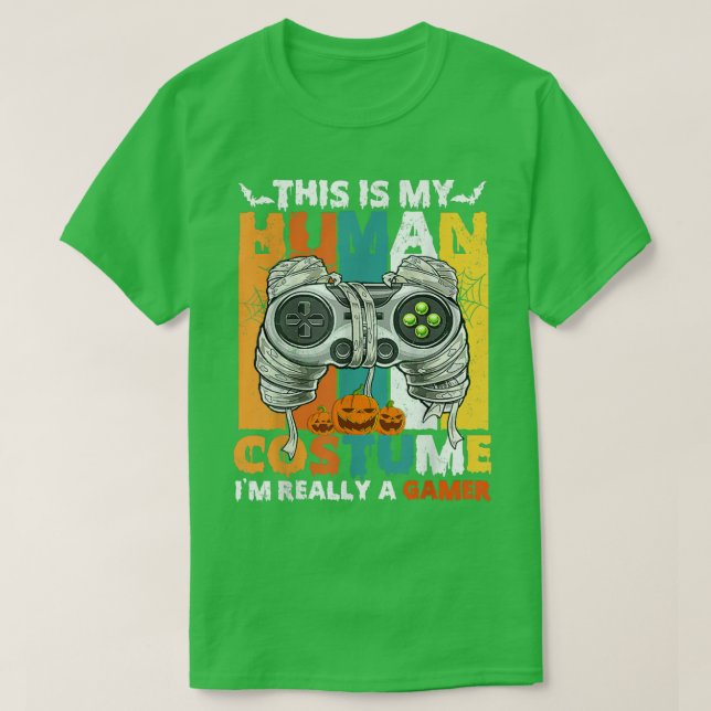 This is my human costume Gaming Controllers Mummy  T-Shirt (Design Front)