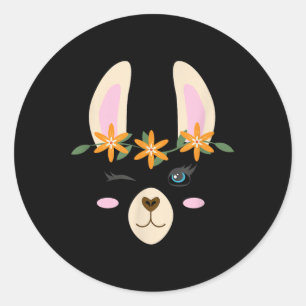 This Is My Human Costume I’m Really A Llama Alpaca Classic Round Sticker