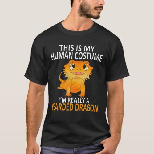 This Is My Human Costume Im A Bearded Dragon Hall T_Shirt